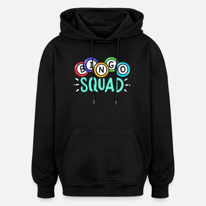 Jeu Bingo Sqad - Sweat à capuche oversize unisexe - noir