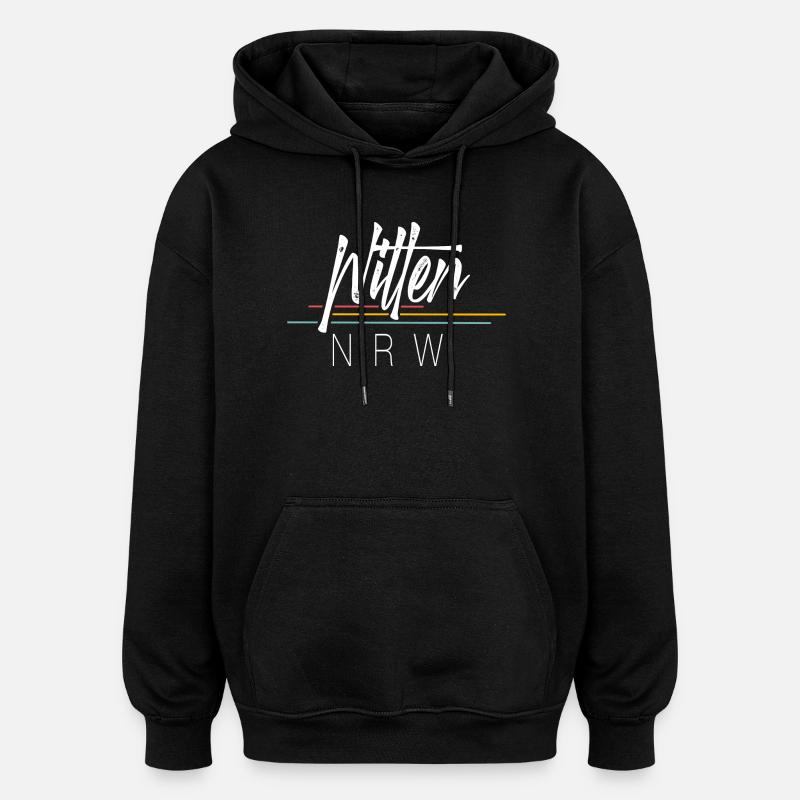 Witten NRW - Sweat à capuche oversize unisexe - noir