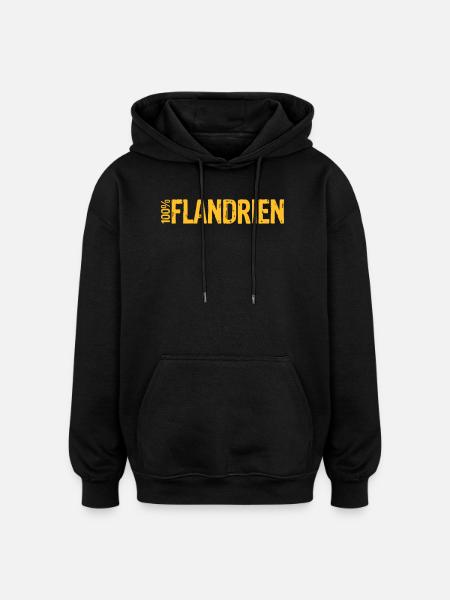 100% Flandrien - Oversized Unisex Hoodie - black