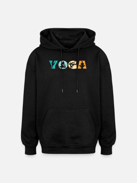 Yoga - Oversized Unisex Hoodie - black