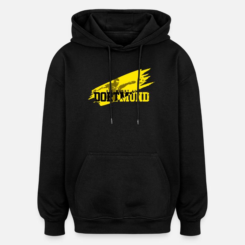 Fussball Dortmund - Oversized Unisex Hoodie - Schwarz