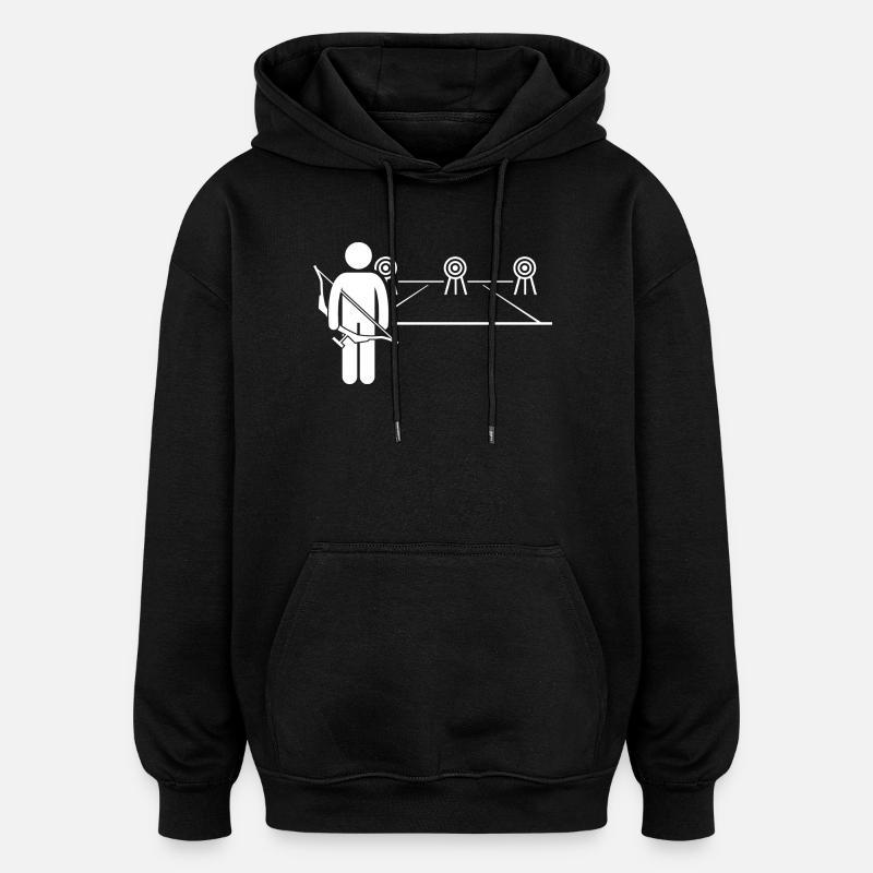 Bogenschießen - Oversized Unisex Hoodie - Schwarz