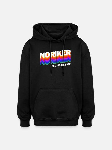 Noriker Pferde Design / Geschenkidee - Oversized Unisex Hoodie - Schwarz