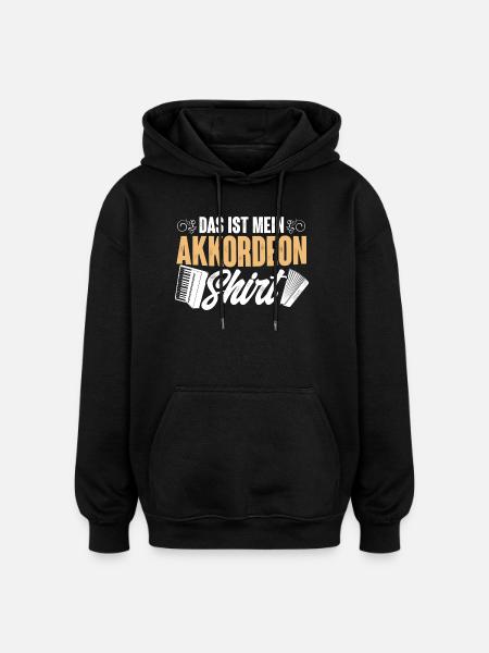 Akkordeon - Oversized Unisex Hoodie - Schwarz