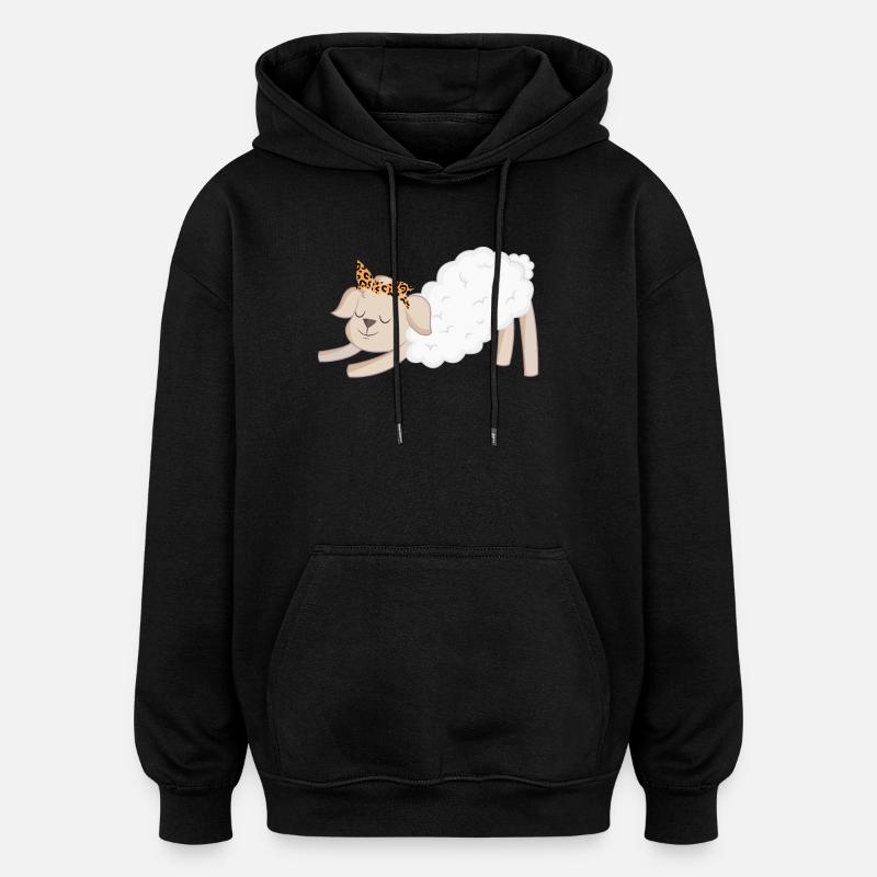 Schaf Schafe - Oversized Unisex Hoodie - Schwarz