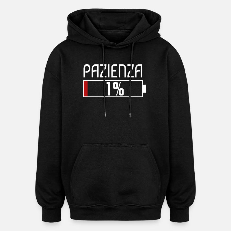 Simbolo di Pazienza e Resilienza - Felpa con cappuccio unisex oversize - nero