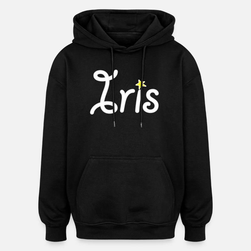 Iris - Oversized Unisex Hoodie - black
