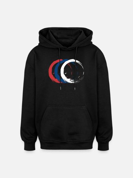 Serbie - Sweat à capuche oversize unisexe - noir