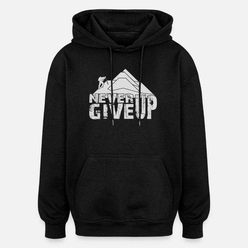 KLETTERN, BERGSTEIGEN, BERGSTEIGEN - Oversized Unisex Hoodie - Schwarz