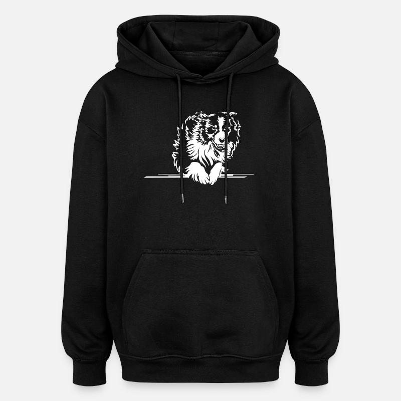 Australian Shepherd "Black Edition" - Oversized Unisex Hoodie - black