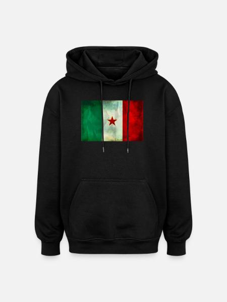 T-shirt partisan flag Garibaldi brigades - Oversized Unisex Hoodie - black