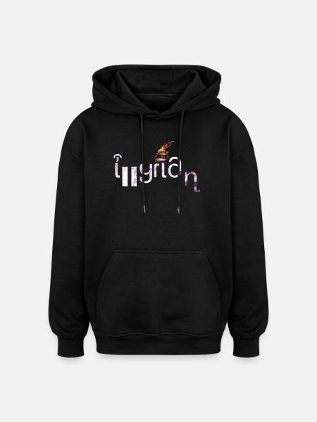 Illyrien - Sweat à capuche oversize unisexe - noir