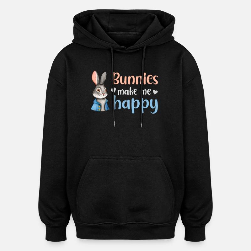 Lapin Lapin - Sweat à capuche oversize unisexe - noir
