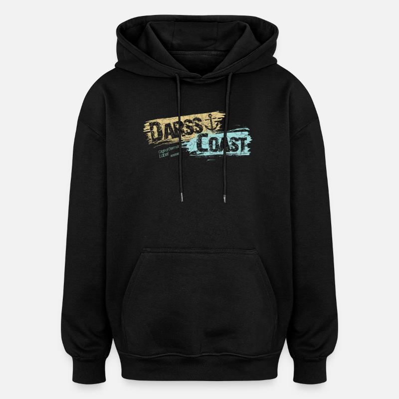 DarssCoast - Original Brand - Oversized Unisex Hoodie - Schwarz