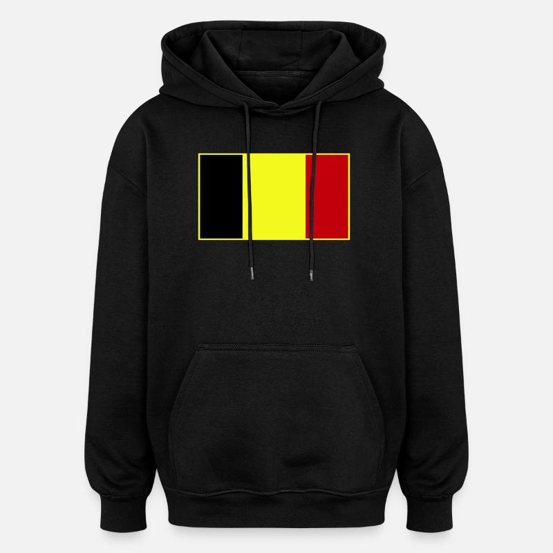 Anpassbare dreifarbige Flagge - Oversized Unisex Hoodie - Schwarz