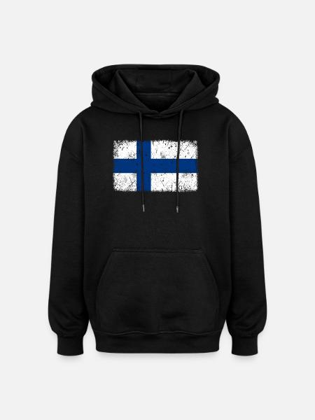 Finland - Oversized Unisex Hoodie - black