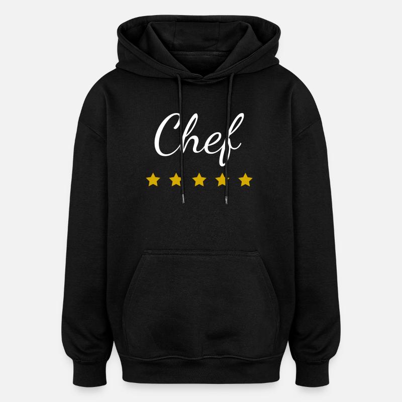 Chef Hôtel 5 étoiles - Sweat à capuche oversize unisexe - noir