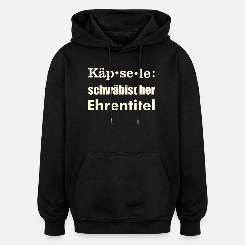Käpsele - Oversized Unisex Hoodie - Schwarz