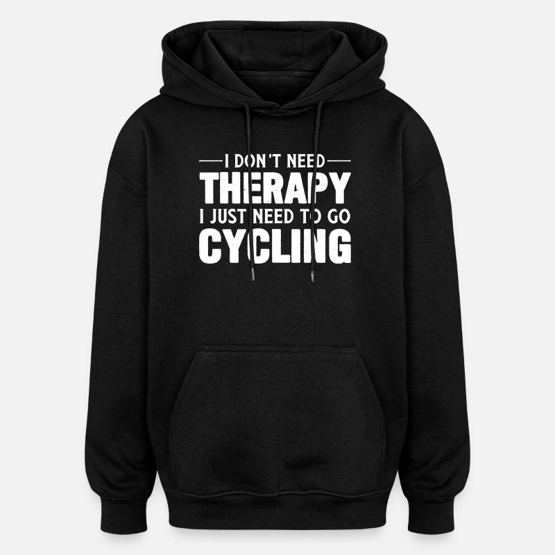 Cycling Lifestyle Statement T-Shirt - Sweat à capuche oversize unisexe - noir