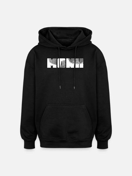 Moine - Sweat à capuche oversize unisexe - noir