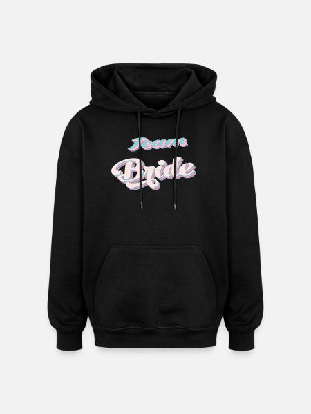 Team bride bachelorette party - Oversized Unisex Hoodie - black