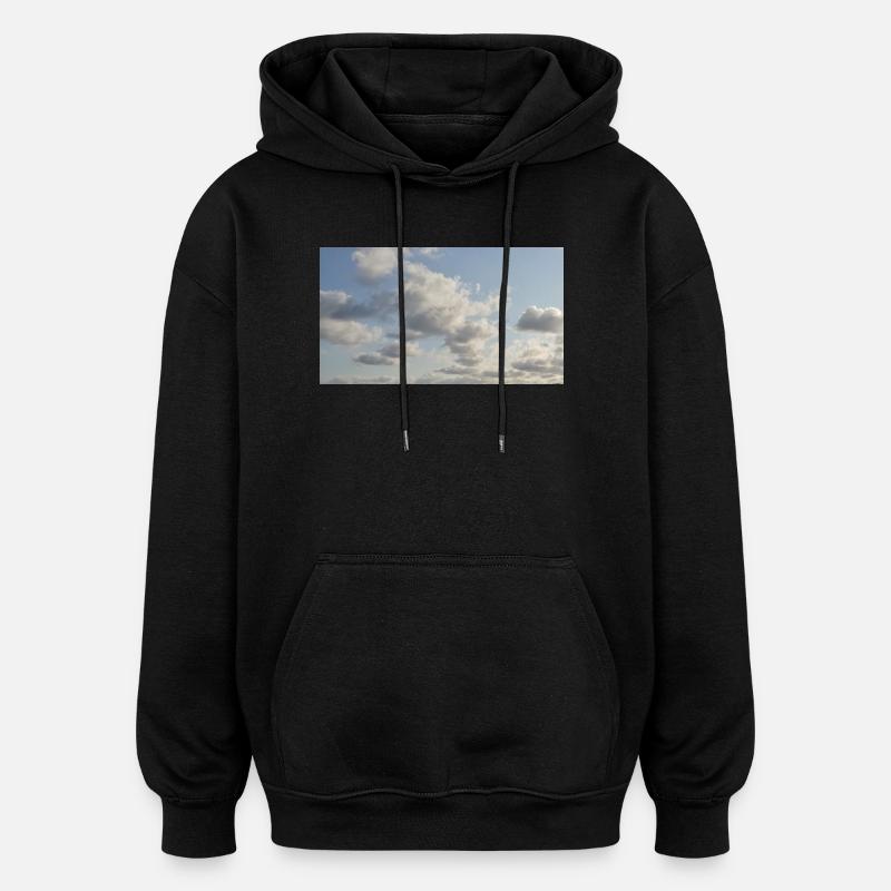 Himmelsweiche Wolken - Oversized Unisex Hoodie - Schwarz
