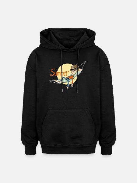 summer - Oversized Unisex Hoodie - Schwarz