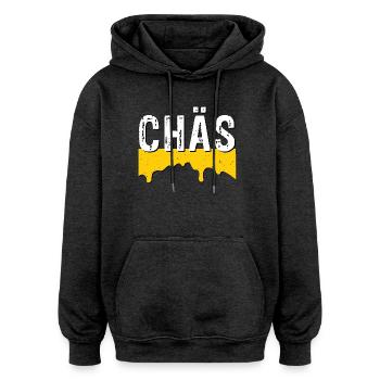 Chäs (SWISS CHEESE) - Oversized Unisex Hoodie - Anthrazit - Vorne - Noah (186cm)