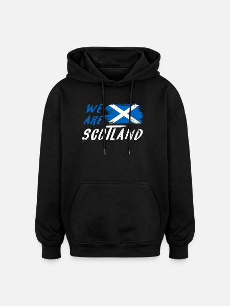 We are Scotland flags design - Oversized Unisex Hoodie - black