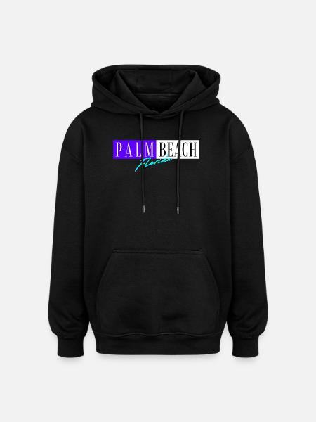Palm Beach Florida - Oversized Unisex Hoodie - black
