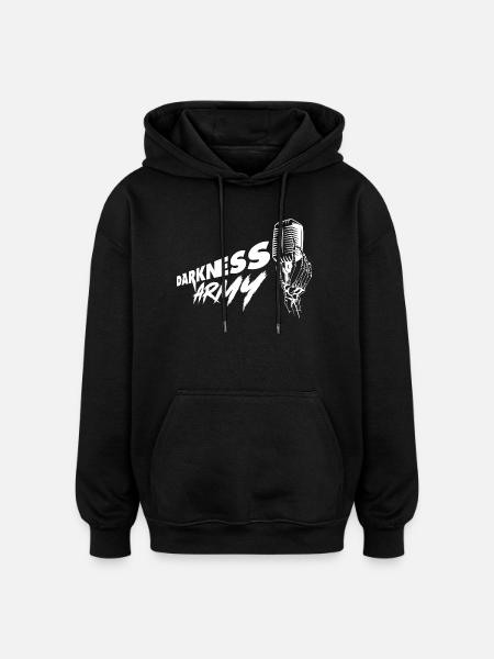 Darkness Army Weiß - Oversized Unisex Hoodie - Schwarz