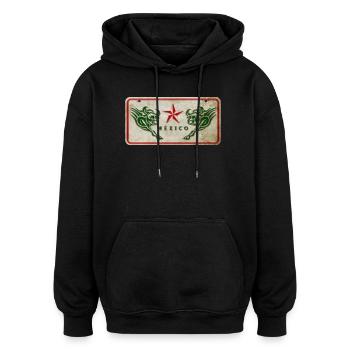 Mexiko Stier Schild - Oversized Unisex Hoodie - Schwarz - Vorne - Noah (186cm)