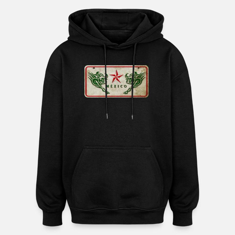 Mexiko Stier Schild - Oversized Unisex Hoodie - Schwarz