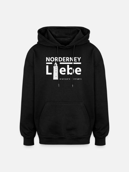 Norderney Liebe - Oversized Unisex Hoodie - Schwarz