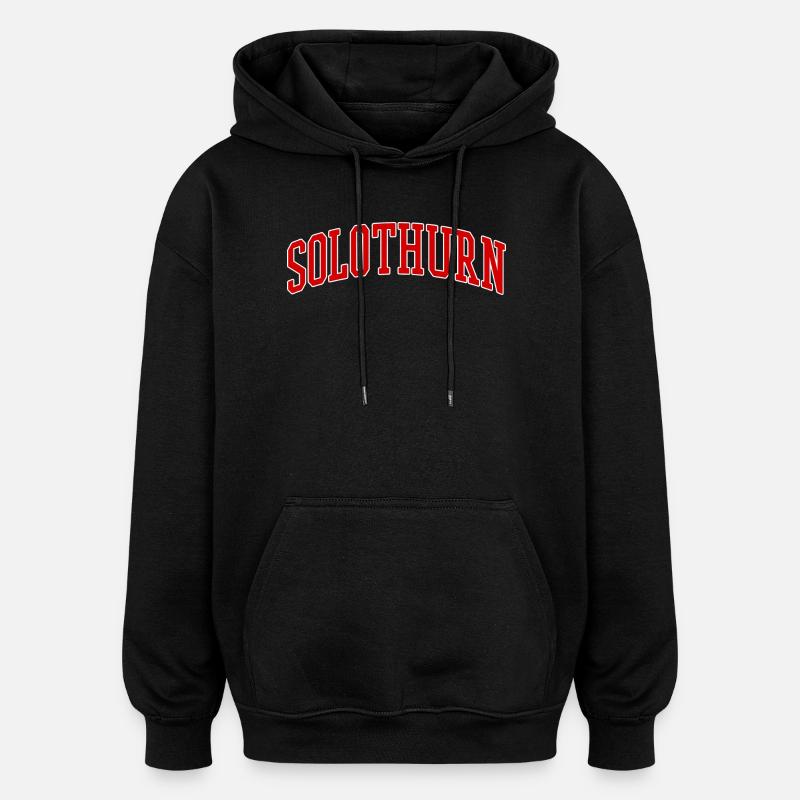 Slothurn College Arc - Sweat à capuche oversize unisexe - noir