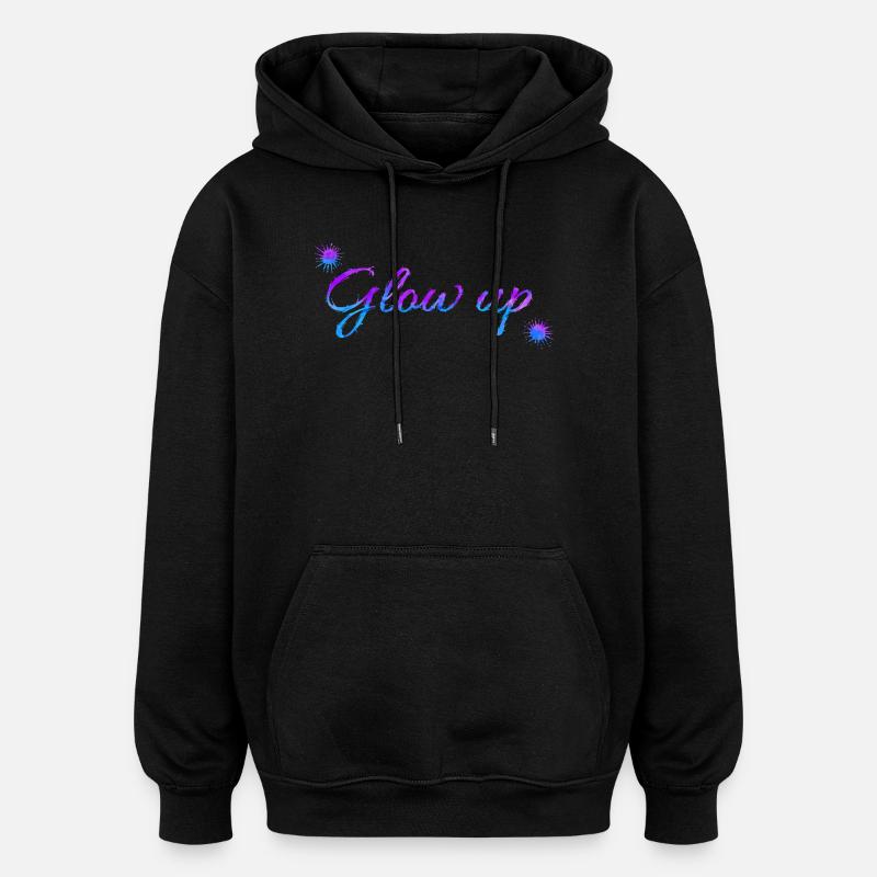 Brillez vers le haut - Sweat à capuche oversize unisexe - noir