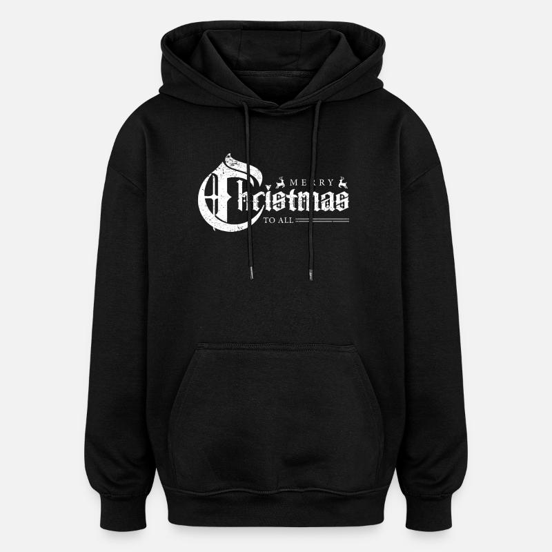 Gothic Weihnachtsbanner - Oversized Unisex Hoodie - Schwarz