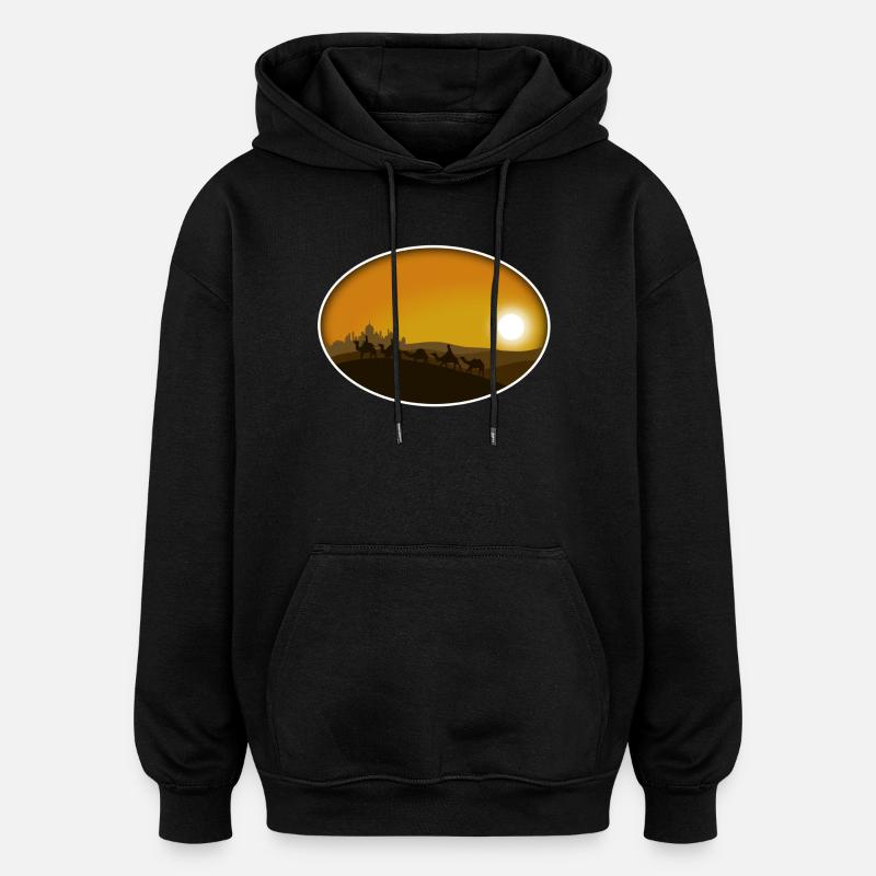 From afar - Oversized Unisex Hoodie - black
