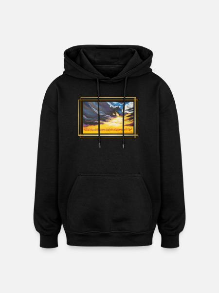 CreationLight of Contrasts - Sonja Ariel - Oversized Unisex Hoodie - black
