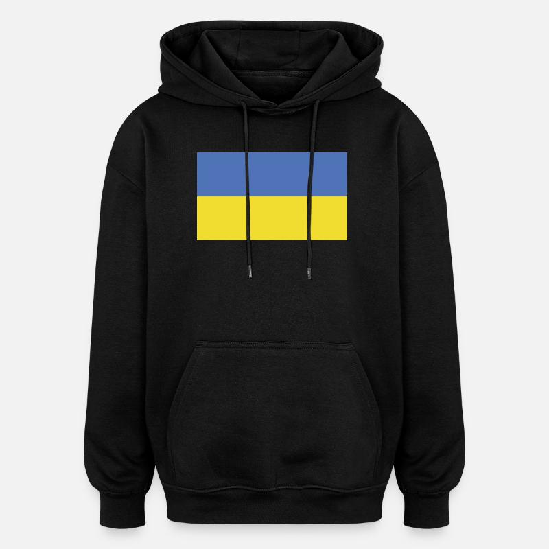 Drapeau de l’Ukraine - Sweat à capuche oversize unisexe - noir