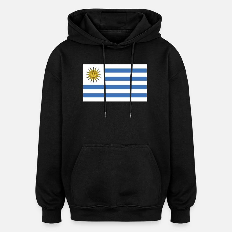 Uruguay Flagge - Oversized Unisex Hoodie - Schwarz