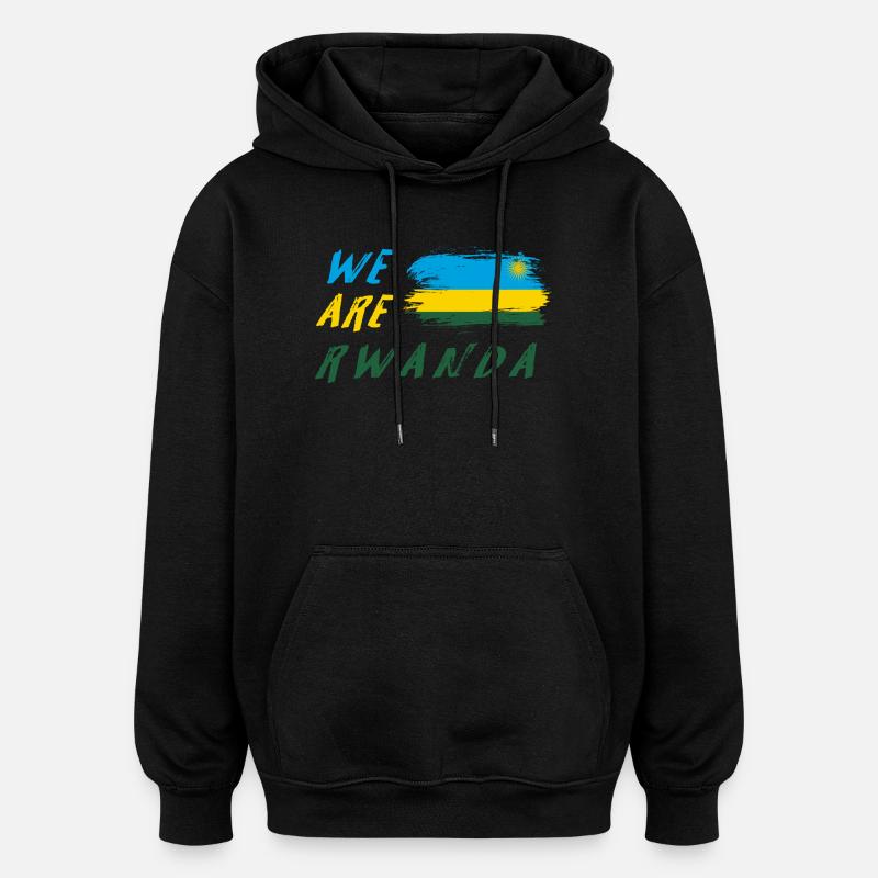 Nous sommes le Rwanda - Sweat à capuche oversize unisexe - noir