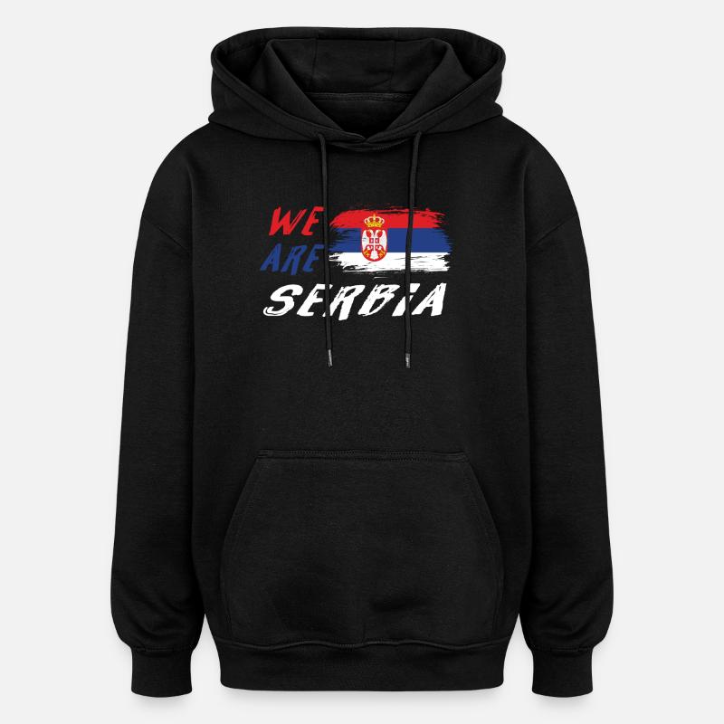 Wir sind Serbien - Oversized Unisex Hoodie - Schwarz
