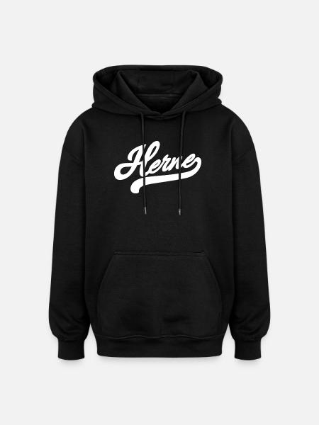 Herne Retro - Oversized Unisex Hoodie - black