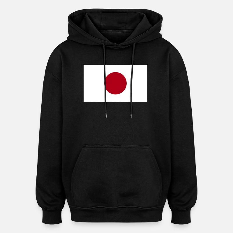 Drapeau national du Japon - Sweat à capuche oversize unisexe - noir