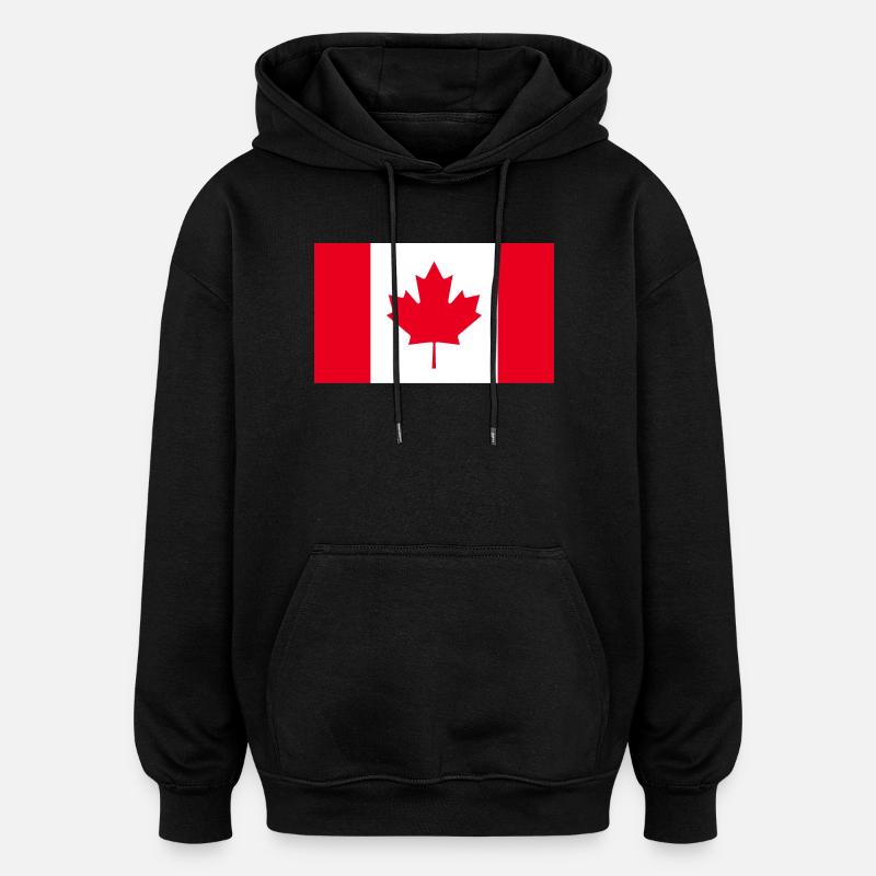 Get our Canada flags now - Oversized Unisex Hoodie - black