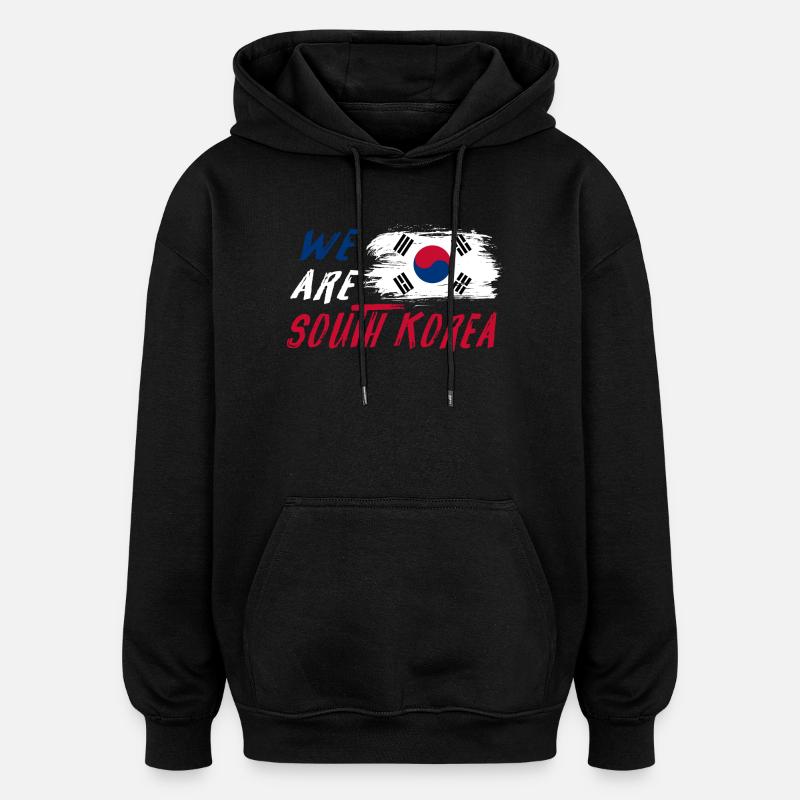 Wir sind Südkorea - Oversized Unisex Hoodie - Schwarz
