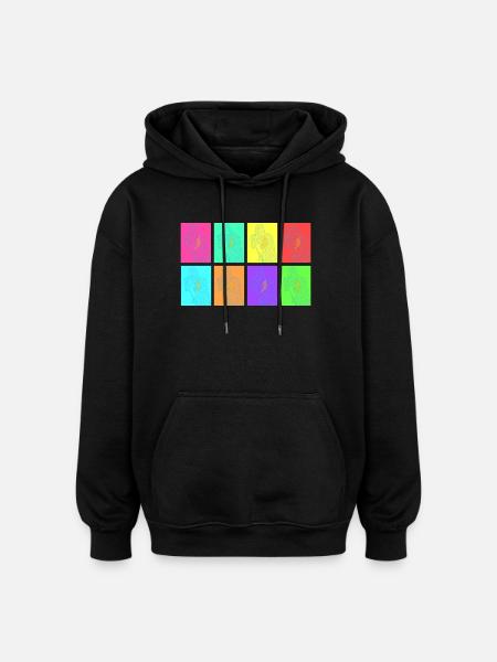 Rock singer in Pop Art - Oversized Unisex Hoodie - black