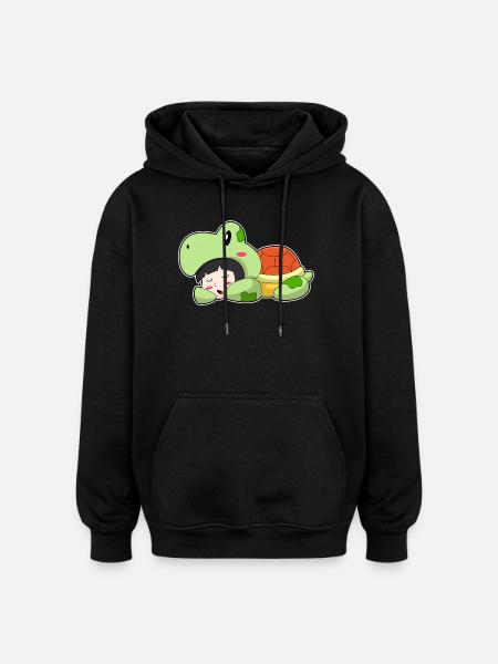 Turtle Girl Costume - Oversized Unisex Hoodie - black