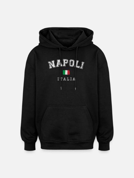 Napoli Italy - Oversized Unisex Hoodie - black